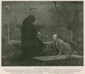 Illustration zu A Christmas Carol von Charles Dickens (Lithographie)