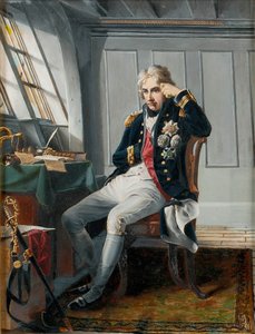Viscount Horatio Nelson (1758-1805), vor der Schlacht von Trafalgar, 21. Oktober 1805, ca. 1854 von Charles (after) Lucy
