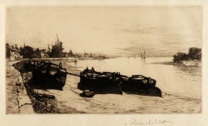 Kanalboote auf der Themse