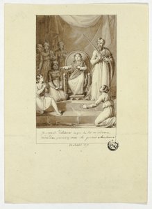 Szene aus Racines Athalie von Charles Abraham Chasselat