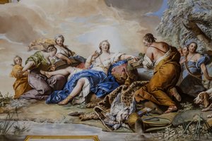 Ruhe der Diana unter den Nymphen (Il riposo di Diana tra le Ninfe), Fresko