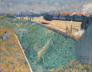 Die Westbahn bei ihrem Ausgang aus Paris von Charles Angrand