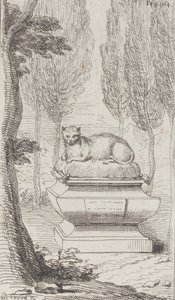 Katze auf einem Grab, 1714-52 von Charles Antoine Coypel