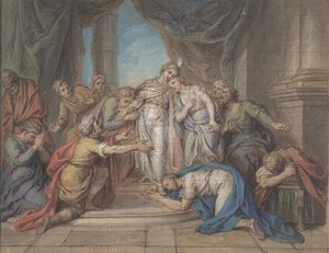 Joseph wird von seinen Brüdern erkannt, 18. Jahrhundert von Charles Antoine Coypel