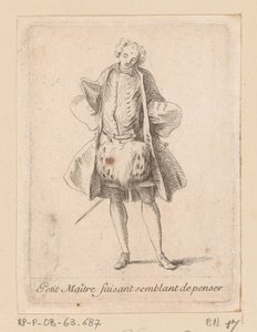 Stehender Edelmann von vorne gesehen
Figuren der Mode (Serientitel) von Charles Antoine Coypel