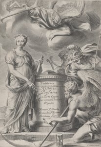 Frontispiz für Vnuiersa Historia Profana von Charles Audran