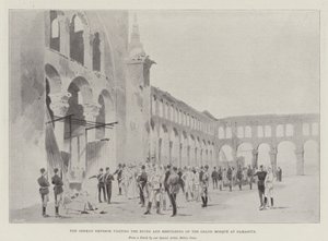 Der deutsche Kaiser besucht die Ruinen und den Wiederaufbau der Großen Moschee in Damaskus