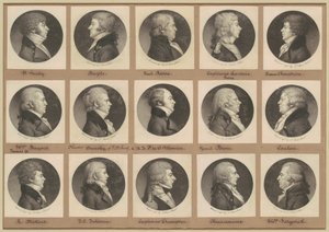 Saint-Mémin Sammlung von Porträts, Gruppe 18 von Charles B. J. Févret de Saint Mémin