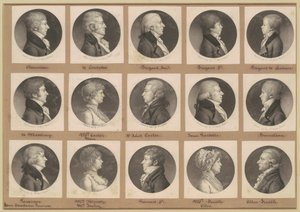 Saint-Mémin Sammlung von Porträts, Gruppe 20 von Charles B. J. Févret de Saint Mémin