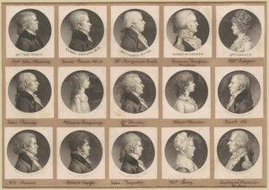 Saint-Mémin Sammlung von Porträts, Gruppe 24 von Charles B. J. Févret de Saint Mémin