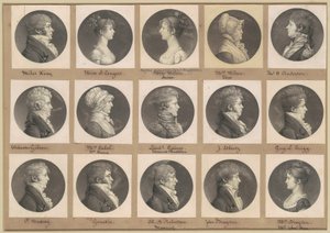 Saint-Mémin Sammlung von Porträts, Gruppe 44 von Charles B. J. Févret de Saint Mémin