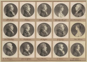 Sammlung von Porträts von Saint-Mémin, Gruppe 49 von Charles B. J. Févret de Saint Mémin