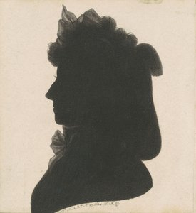 Unbekannte weibliche Silhouette von Charles B. J. Févret de Saint Mémin