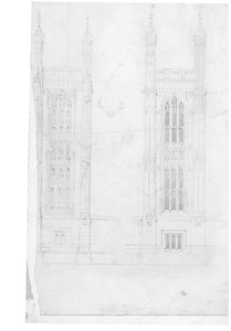 Zeichnung für die Houses of Parliament von Charles Barry