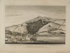 Südansicht von Fort Royal auf der Insel Guadeloupe?, ca. 1759