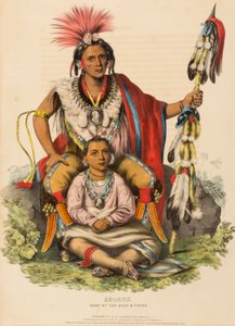 KEOKUK. HÄUPTLING DER SACS UND FOXES., aus Geschichte der Indianerstämme Nordamerikas von Charles Bird King