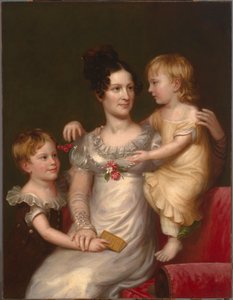 Sarah Weston Seaton mit ihren Kindern Augustine und Julia, um 1815