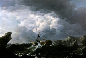 Das Wrack der HMS Lichfield vor der Küste Marokkos, 29. November 1758