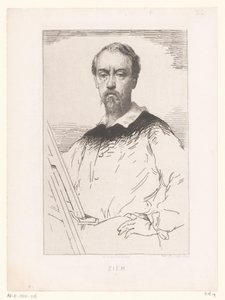 Porträt von Félix François Georges Philibert Ziem von Charles Chaplin