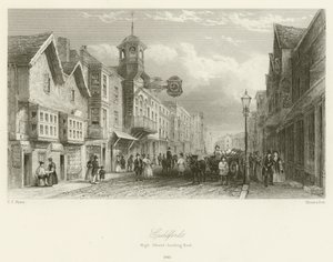 Guildford, High Street, Blick nach Osten, 1840