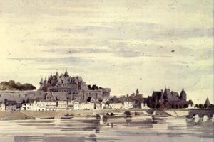 Blick auf Amboise, Frankreich