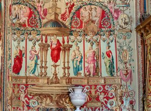 Schlafzimmer von Anne von Österreich im Papst-Apartment von Charles & Cotelle Jean II (1642 1708) Errard