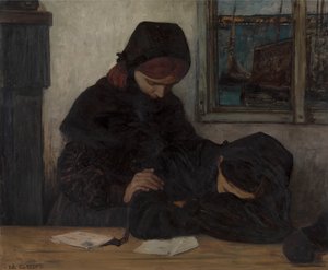 Trauer in Ouessant (Bretagne) von Charles Cottet