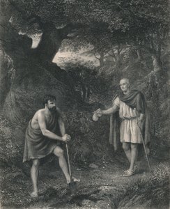 Timon und Flavius Timon von Athen, um 1870 von Charles Cousen