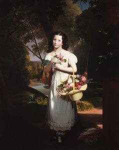 Kleines Mädchen mit Blumen Amelia Palmer, ca. 1830