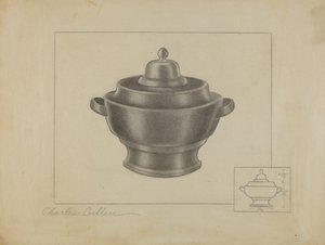 Zinn-Zuckerdose von Charles Cullen