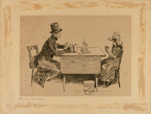 Tom Pinch und seine Schwester, aus "Martin Chuzzlewit" von Charles Dana Gibson