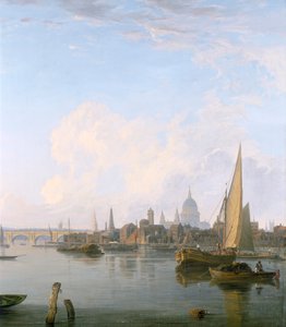 Waterloo Bridge und das Lambeth-Ufer von Westminster Stairs, 1821 von Charles Deane