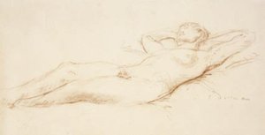 Liegendes weibliches Modell mit den Händen unter dem Nacken von Charles Despiau