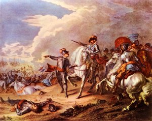 Die Schlacht von Naseby im Jahr 1645, 
