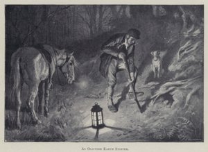 Ein Erdstopfer aus alter Zeit (Lithografie) von Charles Edmund (after) Brock