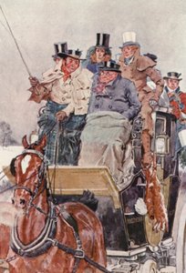 Illustration für Die Pickwickier von Charles Dickens von Charles Edmund (after) Brock