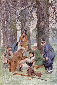 Illustration für Die Pickwickier von Charles Dickens von Charles Edmund (after) Brock