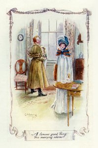 Eine berühmte gute Sache, dieser Heiratsplan (Illustration) von Charles Edmund Brock