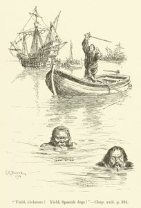 Illustration für „Westward Ho!“ von Charles Kingsley (Gravur)
