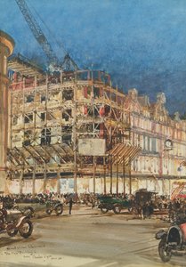 Bau des neuen Gebäudes für Bourne und Hollingsworth, Oxford Street, London von Charles Edward Dixon