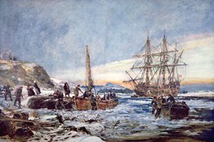 Landung der Pilgerväter in Plymouth, Neuengland im Jahr 1620
