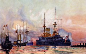 Der Prinz George bei Spithead: Das Marine-Requiem für Königin Victoria
