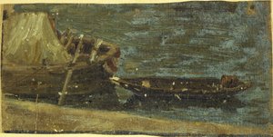 Boote vertäut, ca. 1870