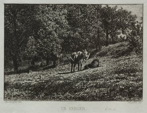 Ein Obstgarten von Charles Emile Jacque