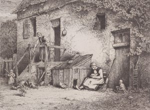 Vor dem Haus, 1845