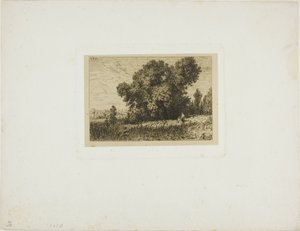 Landschaft der Insel Aligre mit zwei Frauen