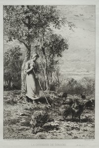 Hüter der Truthähne von Charles Emile Jacque