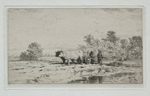 Landschaft, Arbeiter, 1845