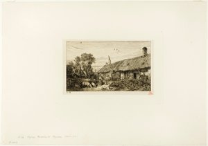 Landschaft mit Bauernhaus von Charles Emile Jacque