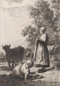 Kleine Milchmädchen von Charles Emile Jacque